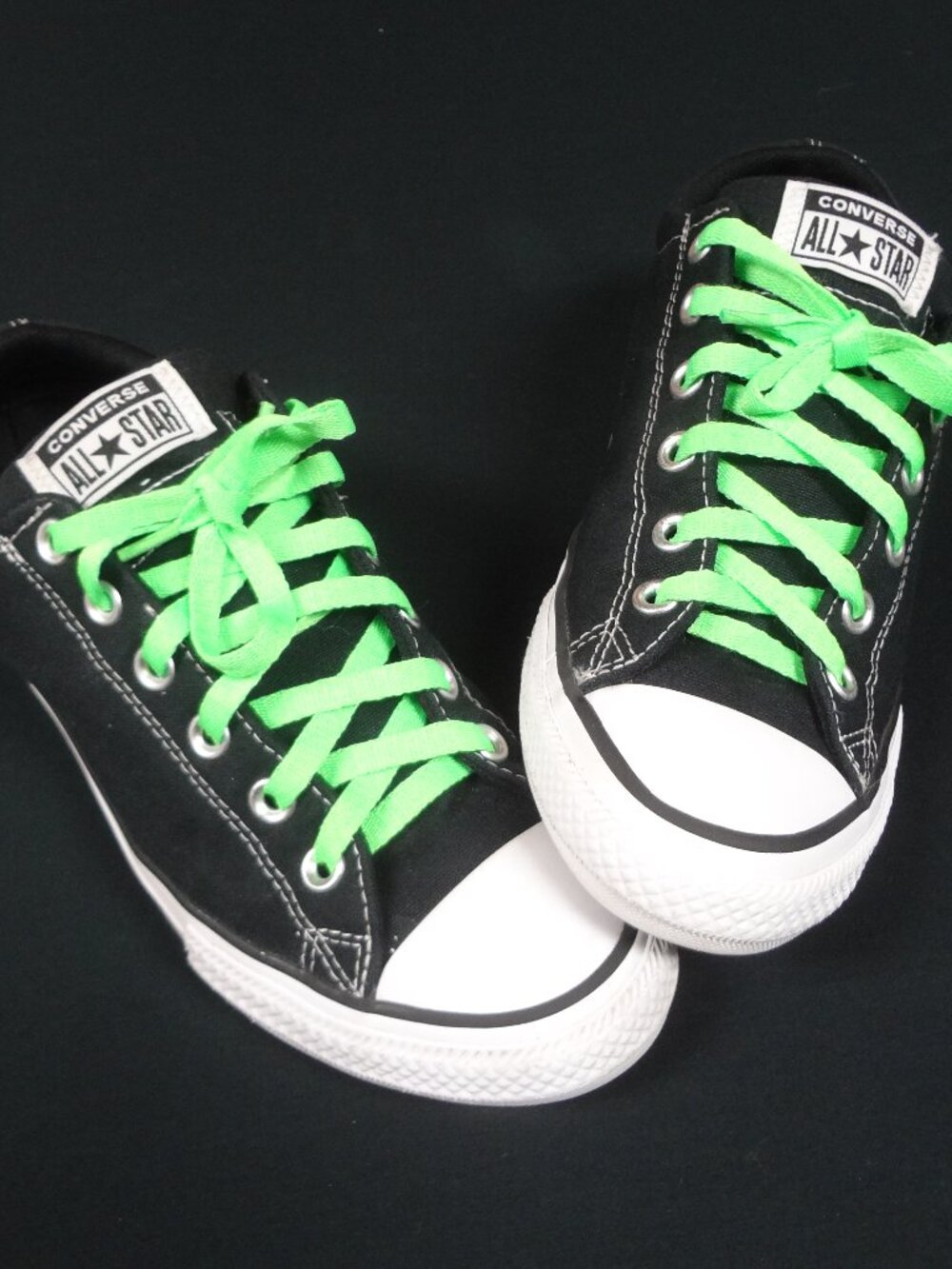 CONVERSE CHUCK TAYLOR STREET SNEAKERS BLACK FAT TONGUE KIDS 6 WOMENS 7.5